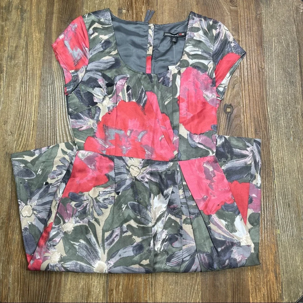 ✴️ New ~ Banana Republic Mad Men Begonia Cocktail Dress Size 2 - Picture 5 of 16